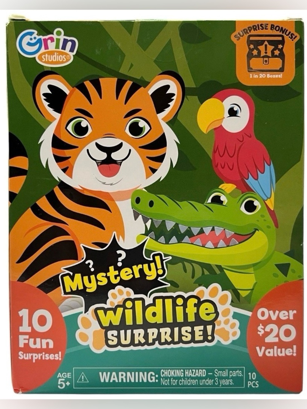 Wildlife Surprise Mystery Toy Box Sensory 10 Surprises New Grin Studios Unopened